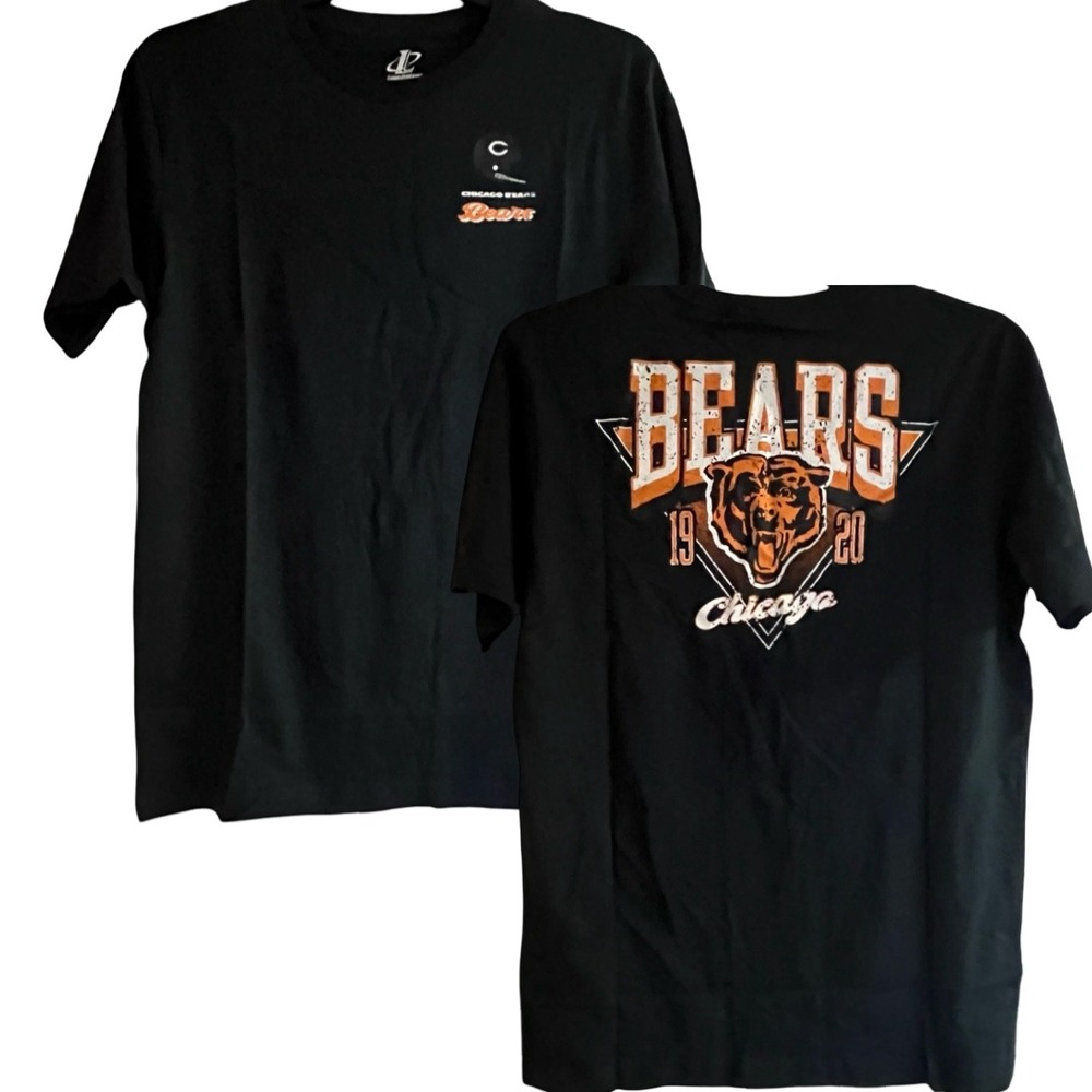 NWT Mens Chicago Bears NFL Team Apparel Logo Athletic‎ T Shirt Bears Head Size L